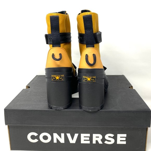 Converse Women's Size 571002C Chuck Taylor AS GR82 Wheat Brown Yellow Heel Boots - Picture 3 of 8